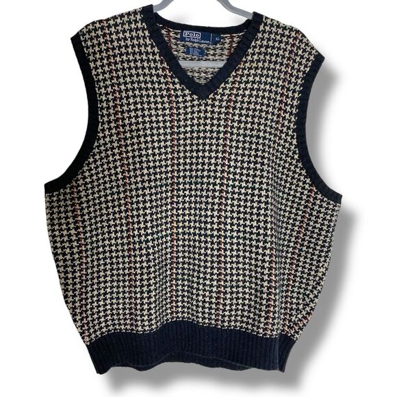 Vintage Polo Ralph Lauren Blackwatch Sweater Vest Wool  Mens Size XL GOLF Preppy - Picture 1 of 5